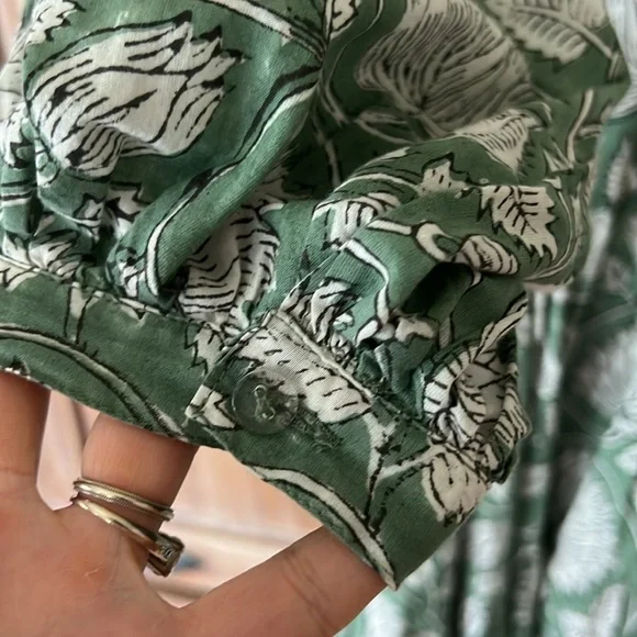 Marea Green Floral Women's Dress - Picture 3 of 6